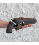 Brown Leather Belt Revolver Holster