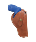 Allen Red Mesa Leather Hip Holster Size 02 5 Inch Barrel – brown leather – snap strap closure side view