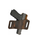 Brown Leather OWB Holster With Protective Backing