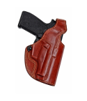 Brown Leather OWB Holster With Thumb Break