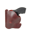 Burgundy Leather Pocket Holster for Snub Revolvers