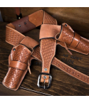 Champion Rig – Leather Gun Belt with Double Holster | Open Top OWB Leather Western Holster