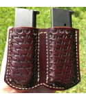 Clipped Double Magazine Pouch w/Basketweave