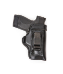 Black Carry Combo Pack IWB/OWB Leather Holster & Double Mag Carrier