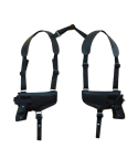 Black Nylon Dual Pistol Horizontal Shoulder Holster