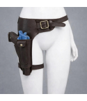 Dark Brown Leather Thigh Holster for Cosplay