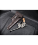 Dark Brown Leather Flap Hunting Holster
