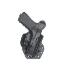 Black Flat-Side Leather Paddle Holster with Thumb Break