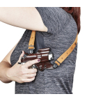 Brown Jackass Shoulder Leather Holster for Beretta 92FS / 92F