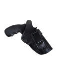 Black Handcrafted Leather IWB Holster with Steel Clip
