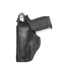 Black Leather IWB Holster w/ Steel Thumb Break