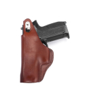 Brown Leather IWB Holster w/ Steel Thumb Break