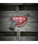 Brown Leather Holster with Horizontal Draw
