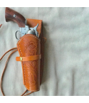Old West Fast Draw Leather Holster for Single Action Revolvers