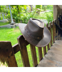 Handmade Cowhide Leather Cowboy Hat – Western Style for Men & Women
