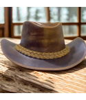 Personalized Foldable Leather Cowboy Hat – Unisex Western Style