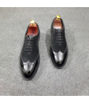 Premium Black Full‑Grain Oxford Shoes