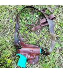 Brown Leather Horizontal Shoulder Holster – Thumb-Break