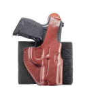Brown Leather Ankle Holster with Thumb Break Retention