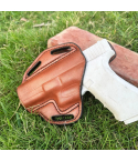 OWB Leather Gun Holster With Custom Molding - Premium Handcrafted Multiple Position Carry Leather Holster