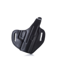 Handcrafted OWB Leather Gun Holster – Custom Molded Full-Grain Black Leather for Perfect Fit & Security with Reinforced Steel Thumb Break