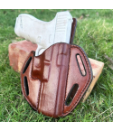 Premium Handcrafted OWB Leather Gun Holster With Custom Molding - Multiple Position Carry Leather Holster