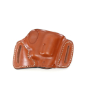 J Frame Skeleton OWB Leather Holster – brown leather – front profile view