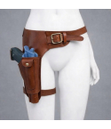 Lara Croft Inspired Brown Leather Thigh Holster