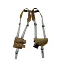 Leather Horizontal Shoulder Holster For Laser Pistols