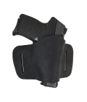 Leather Quick Slide Belt Holster in Black finish front view