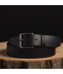 Classic Black Handcrafted Leather Belt