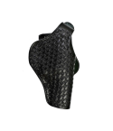 Leather Paddle Holster Fits Glock 17, 19, 21, 26, 27, 30, 43, 43X – Thumb Break – Genuine Black Leather