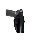 Premium Genuine Black Leather Paddle Holster for Glock 17/19/21/26/27/30/43/43X – Thumb-Break Retention