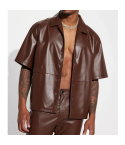 Men’s Classic Biker Leather Shirt