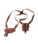 Classic Brown Leather Shoulder Holster System