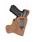 Natural Leather IWB Tail Gunner Holster – front angle – stabilizer wing design
