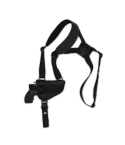 Black Nylon Horizontal Shoulder Holster – Single Pistol
