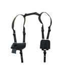 Black Nylon Horizontal Shoulder Holster – Double Mag Pouch