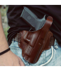 
Handcrafted OWB Leather Gun Holster - Custom Molded Full-Grain Leather Holster for Perfect Fit and Security with Reinforced Steel Thumb Break
