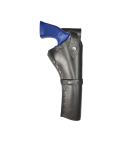 OWB Belt Carry Black Leather Revolver Holster