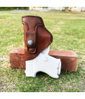 Brown Leather IWB Holster (Open-Top Clip)