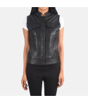 Rayne Moto Black Leather Vest