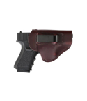 Burgundy Leather IWB Holster With Steel Clip