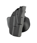 Outside the waistband OWB retention holster with paddle attachment, front view, molded polymer design