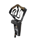 Black Vertical Shoulder Leather Holster – Retention Strap