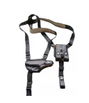 Black Leather Shoulder Holster for Makarov Pistol