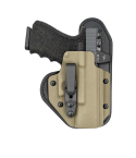 Staccato CS appendix strong-side optic-ready IWB holster with hybrid Kydex shell and leather backer, right-hand orientation