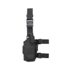 Tactical Nylon Drop Leg Holster with Adjustable Straps Black