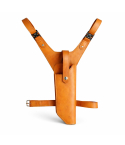 Tan Leather Yoke Drop Leg Handcrafted Holster