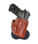 Tan Leather Paddle Holster With Belt Lock Tabs